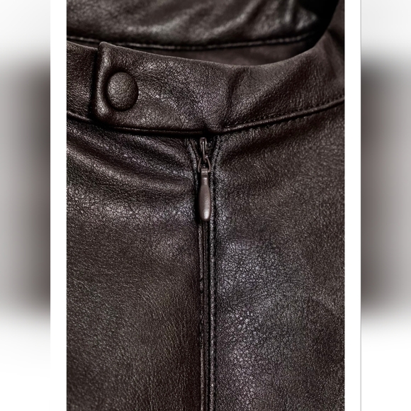 ZARA FAUX LEATHER MINI DRESS - Picture 8 of 8